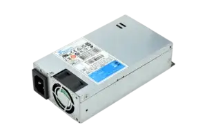 Seasonic SSP-651FCP5 industrial power supply with compact grey metal housing and rear fan for efficient cooling.